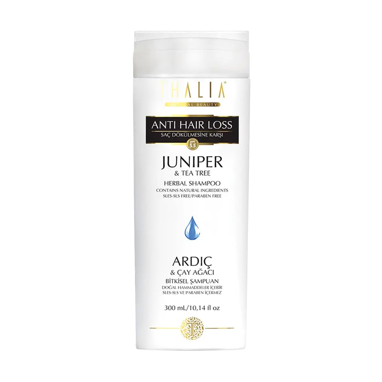 Безсульфатний шампунь Thalia Anti Hair Loss Juniper &amp; Tea Tree проти лупи, з ялівцем і чайним деревом, 300 мл